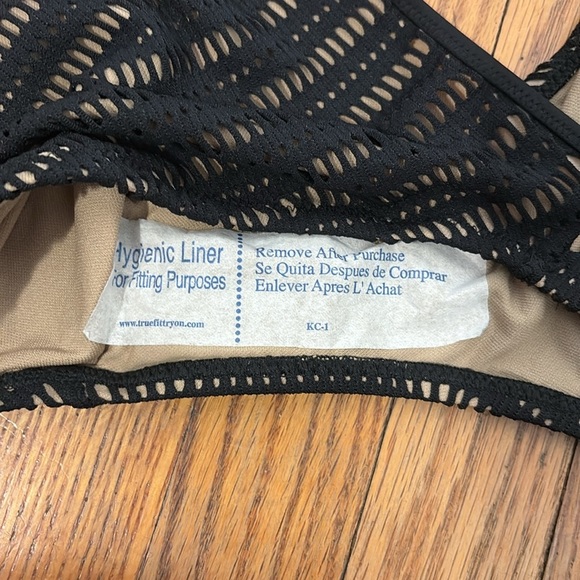 Bar III Tab Side Hipster Bikini Bottom Artisan Crochet Black size XL NWT - Picture 6 of 7